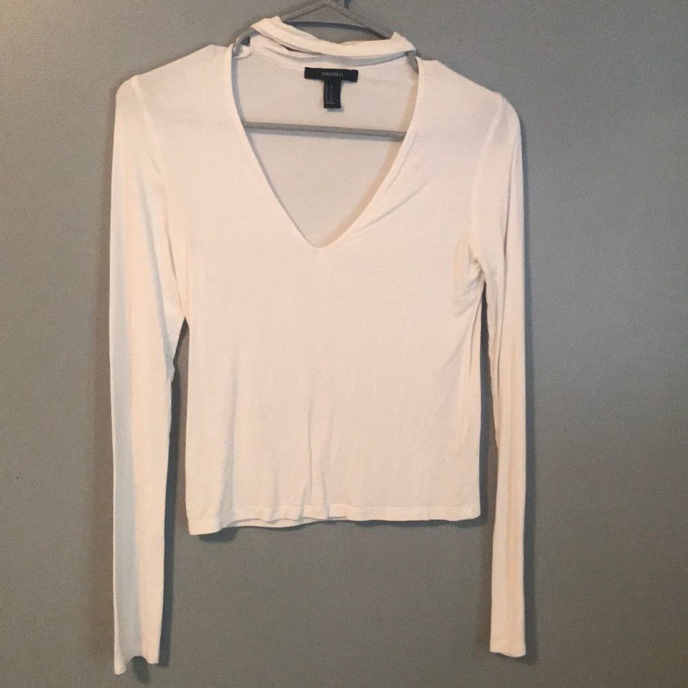 long sleeve shirt with choker attached